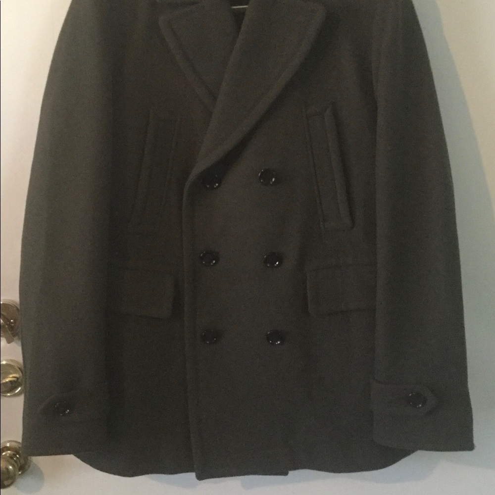 ❌. SOLD ❌  Hugo Boss Pea Coat 40R Retail $745 - Picture 3 of 7